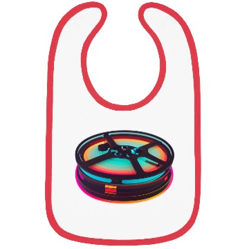 Discover Neon Color Wheel Retro Design Bibs