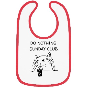 Discover Do Nothing Sunday Club Cat Bibs