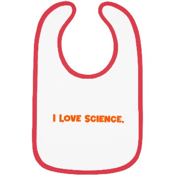 Discover Minimalistic I Love Science typography  Bibs