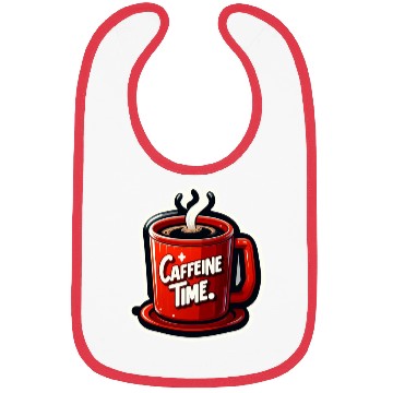 Discover Caffeine Time Bold Graphic Bibs