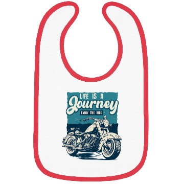 Discover Journey Motorcycle Adventure Illustration Bibs