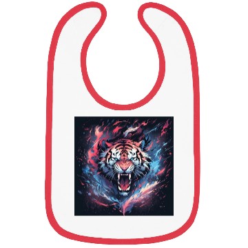 Discover Vivid Neon Tiger Burst Bibs
