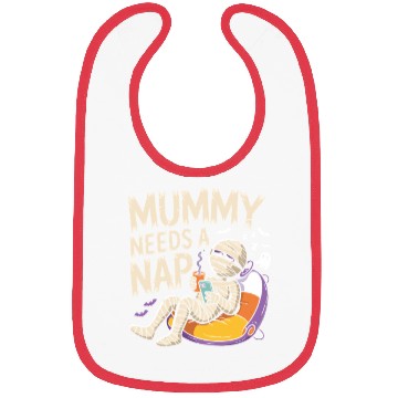Discover Mummy with Coffee Napping Design Bibs
