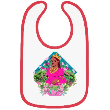 Discover Queen in pink and green  Bibs
