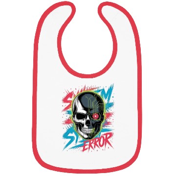 Discover Cyber Skull Horror Graphic Bibs Design