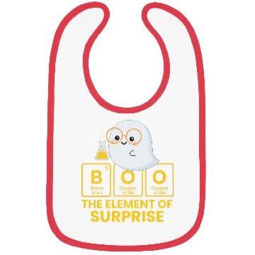 Discover Funny Cute Chemistry Ghost with Periodic Table Bibs
