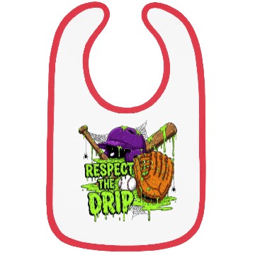 Discover Respect the Drip Baseball Fan Halloween  Bibs