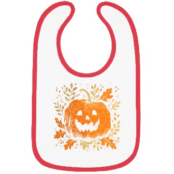 Discover Fall Jack-o'-lantern Spooky Pumpkin Halloween  Bibs