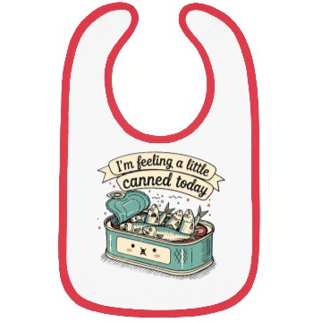 Discover Whimsical Canned Fish Humor Design Bibs