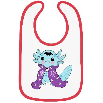 Discover Cute Blue Vampire Axolotl Bibs
