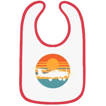 Discover Sunset Pilot Aircraft Illustration Bibs