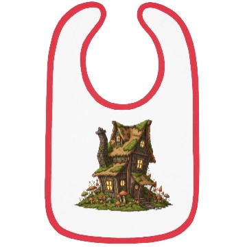 Discover Enchanted Mushroom Cottage Bibs