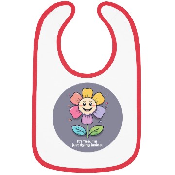 Discover Whimsical Sad Flower with Funny Quote Bibs