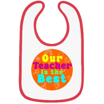 Discover Colorful Teacher Appreciation Circular Bibs