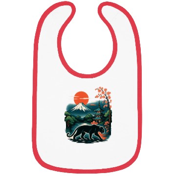 Discover Serene Japanese Landscape with Mount Fuji Bibs
