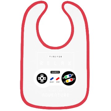 Discover Retro Gaming Controller Adventure Relax Bibs