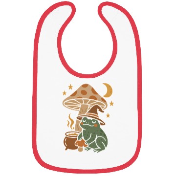 Discover Witch Frog with Mushroom and Night Sky Bibs