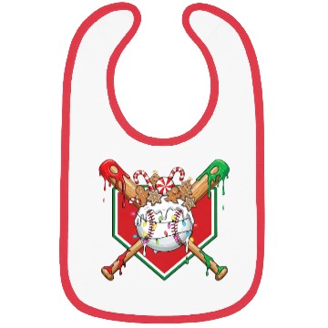 Discover Basebal Christmas Drip For Boys Melting Ice Cream Bibs