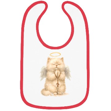 Discover Heavenly Praying Cat with Angel Wings Bibs