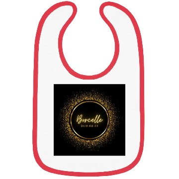 Discover Elegant Gold Sparkle Salon Logo Bibs