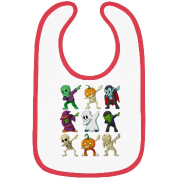 Discover Halloween Haunted Cartoon Characters Collection Bibs