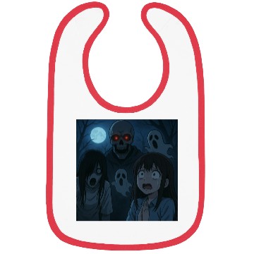 Discover Haunted Nightmare Anime Horror Design Bibs