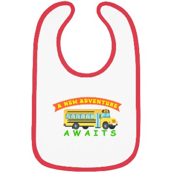Discover School Bus Awaits New Adventure Design Bibs