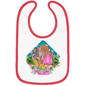 Discover Princess holding frog Bibs