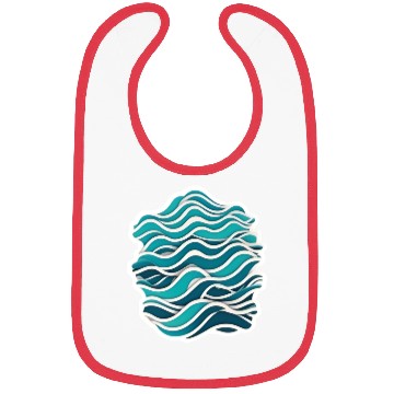 Discover Abstract Ocean Wave Pattern Bibs
