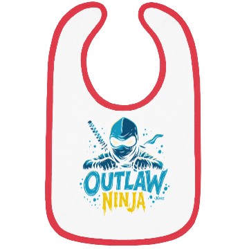 Discover Outlaw Ninja Cartoon Design Bibs