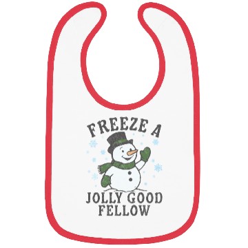 Discover Frosty Snowman Jolly Greeting Design Bibs