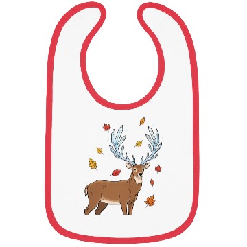 Discover Autumn Mystic Deer Illustration Bibs