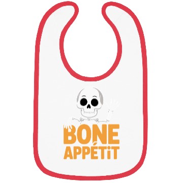 Discover Halloween Skeleton with Bone Appétit Text Bibs