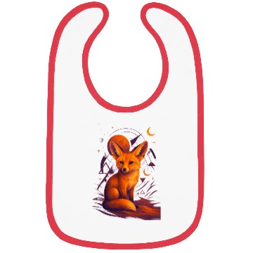 Discover Mystical Fox Under Lunar Eclipse Bibs