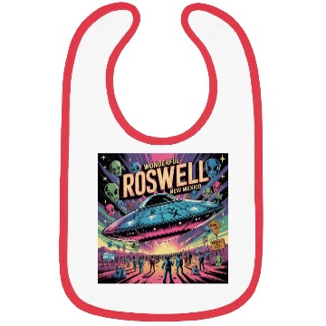 Discover Roswell Alien Invasion Ufo Design Bibs