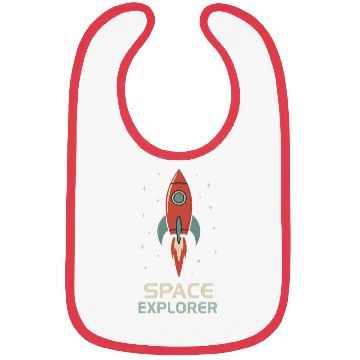 Discover Retro Space Rocket Illustration Bibs