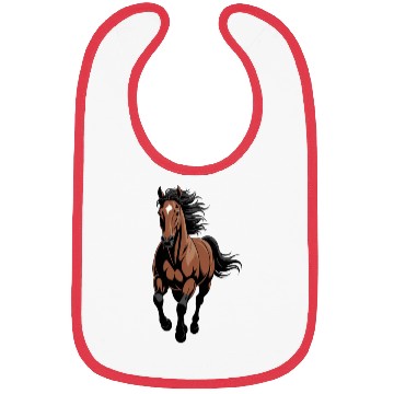 Discover Majestic Running Horse Illustration Bibs