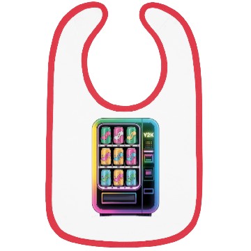 Discover Y2K Cyber Vending Machine with Iridescent Drinks Bibs