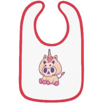 Discover Whimsical Unicorn Skull Bibs Design