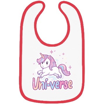 Discover Magical Unicorn in Pastel Universe Bibs