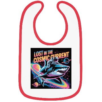Discover Cosmic Shark Astronaut Bibs Design