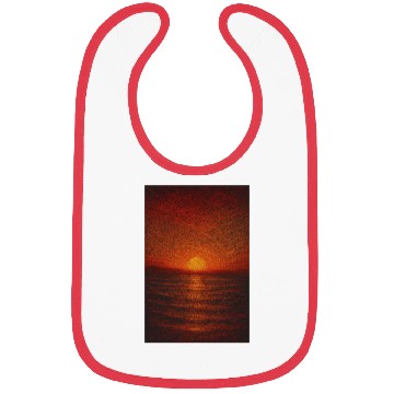 Discover Sunset Over Calm Ocean Bibs