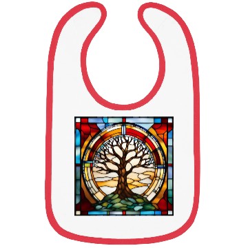 Discover Stained Glass Tree of Life Artwork Bibs