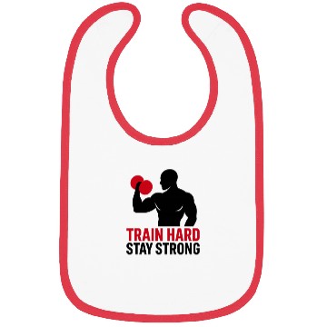 Discover Train Hard Strength Motivation Design Bibs