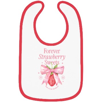 Discover Forever Strawberry Sweets Vintage Design Bibs