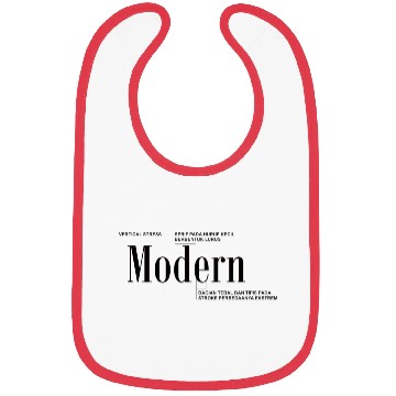 Discover Vertical Stress Modern Typeface Design Bibs