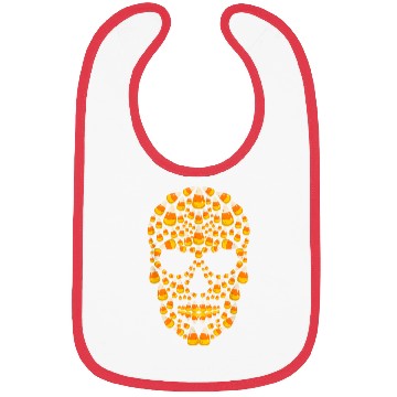 Discover Candy Corn Skull Skeleton Halloween Costume Bibs