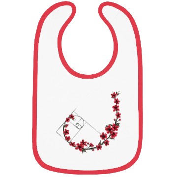Discover Floral Crescent Moon Design Bibs
