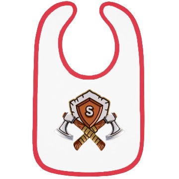 Discover Shield and Axes Emblem Fantasy Logo Bibs