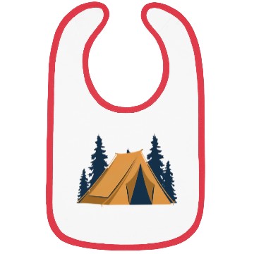 Discover Serene Forest Camping Scene Bibs